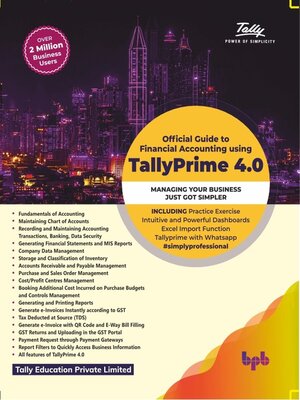 cover image of Official Guide to Financial Accounting using TallyPrime